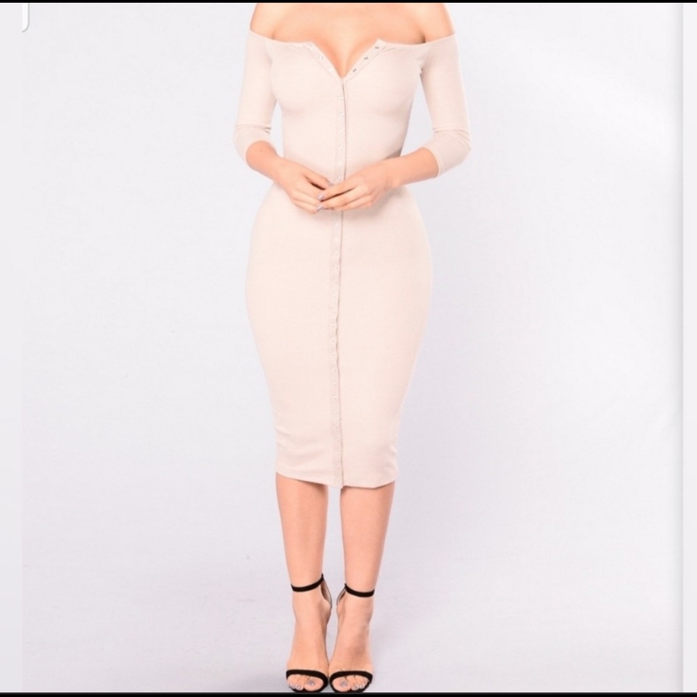 Tan Midi Dress